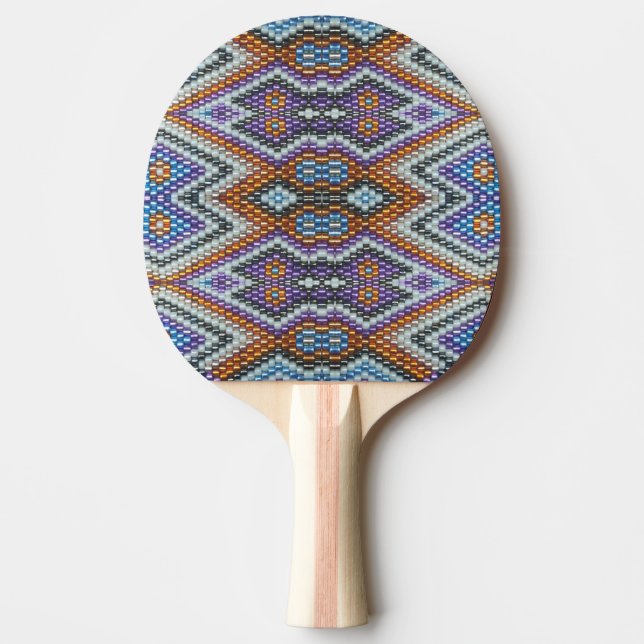 Raquete De Ping Pong Arte em Beadas do Sudoeste (Frente)