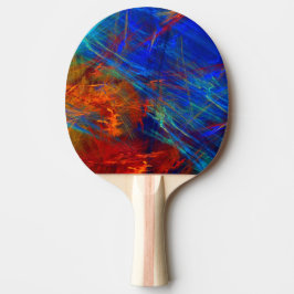 Raquete De Ping Pong Arte Fractal Colorida Abstrato