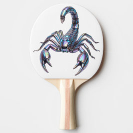 Raquete De Ping Pong Arte Mecânica Escorpião Cibernético Iridescente