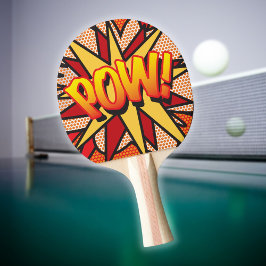 Raquete De Ping Pong Arte Pop de Quadrinhos Divertidos Modernos