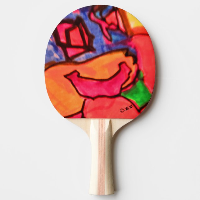 Raquete De Ping Pong Artes visuais 866 (Frente)