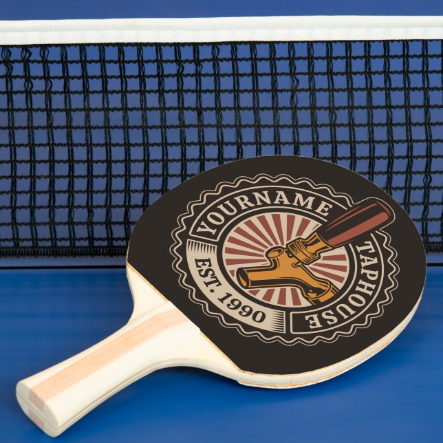 Raquete De Ping Pong Artesanato DE NOME Personalizado Bar de cervejaria (Insitu)