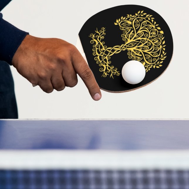 Raquete De Ping Pong Árvore Celta Amarela Da Vida (Insitu)