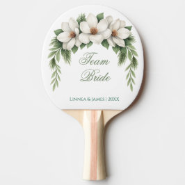 Raquete De Ping Pong Árvore do pinheiro do Casamento no inverno Magnoli