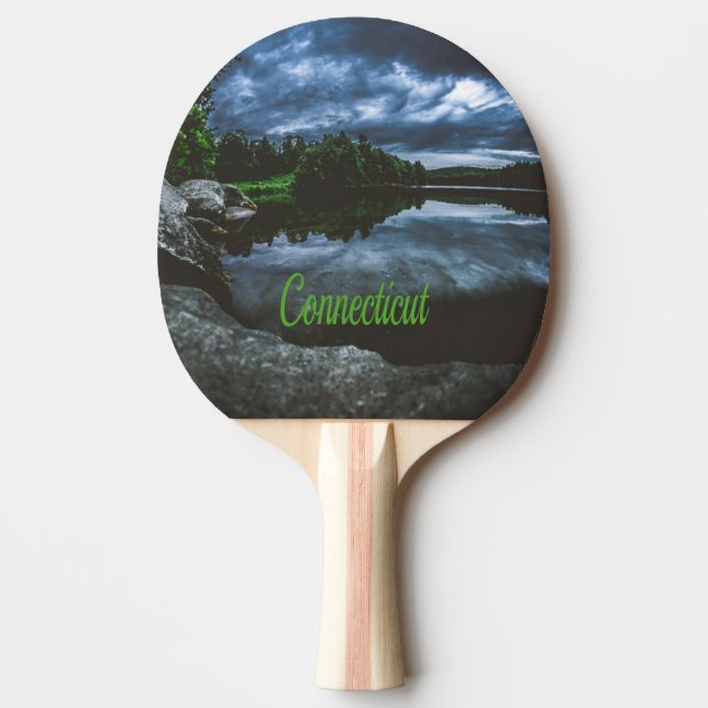 Raquete De Ping Pong Árvores de lagoas betuminosas (Frente)
