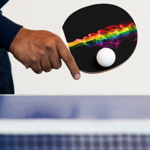 Raquete De Ping Pong As cores vívidas do arco-íris do SlipperyJoe celeb