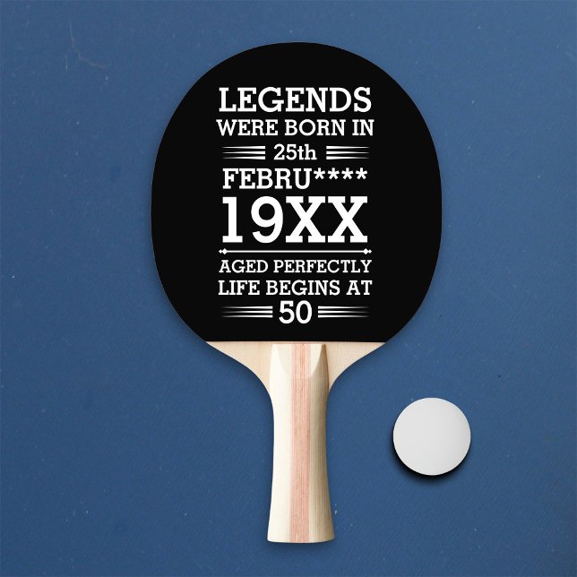 Raquete De Ping Pong As Legendas Personalizadas Eram Nasceres no Mês do (Criador carregado)