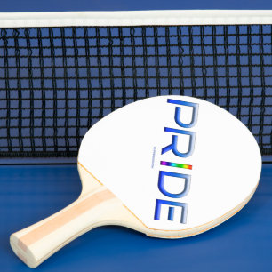 Raquete De Ping Pong As letras metálicas da palavra orgulho de Slippery