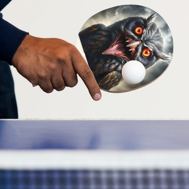 Raquete De Ping Pong "Asas Pesadelos: A Coruja Vampira Fangida" (Insitu)