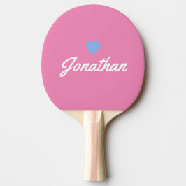 Raquete De Ping Pong Assinatura Coração BL Vintage Rosa
