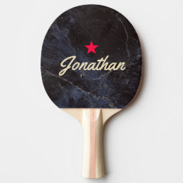 Raquete De Ping Pong Assinatura Estrela Vintage Pedra Escura Modesta