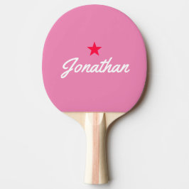 Raquete De Ping Pong Assinatura Estrela Vintage Rosa