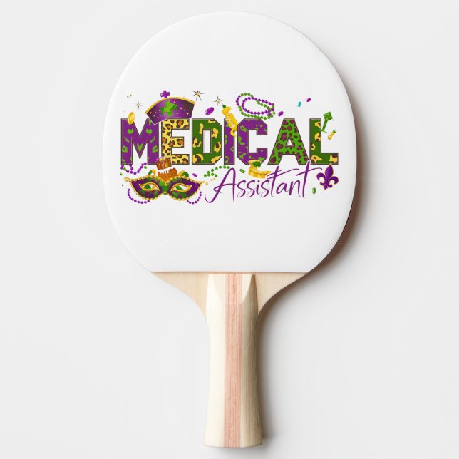 Raquete De Ping Pong Assistente Médico - Mardi Gras (Frente)