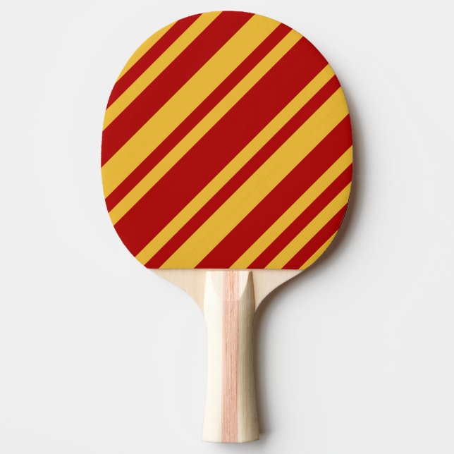 Raquete De Ping Pong Assistente Vermelho e Dourado (Frente)