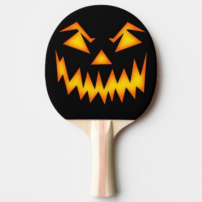 Raquete De Ping Pong Assustador Jack-o-Lanterna (Frente)
