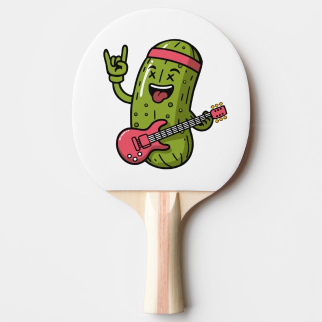 Raquete De Ping Pong Astro de Rock em Picles (Frente)