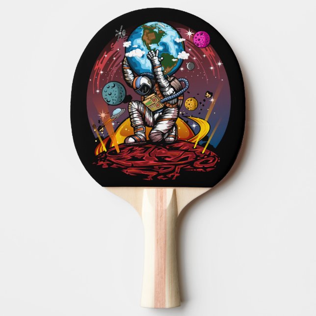 Raquete De Ping Pong Atlas Space Man (Frente)