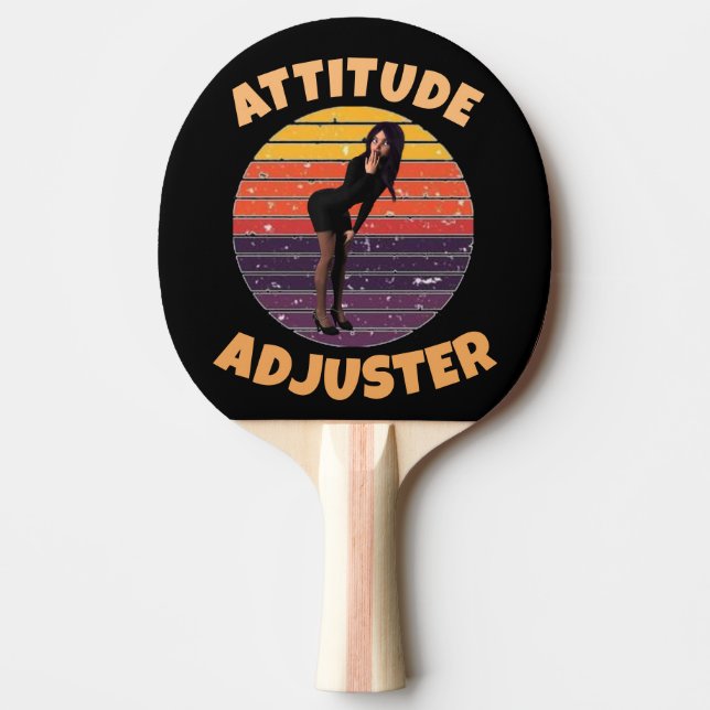 RAQUETE DE PING PONG ATTITUDE ADJUSTER WIFE FUNNY PONG PADDLE  (Frente)