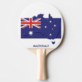 Raquete De Ping Pong AUSTRÁLIA FLAG & MAP Personalizado