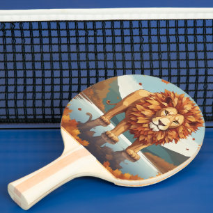 Raquete De Ping Pong Autumn Deixa O Leão Masculino