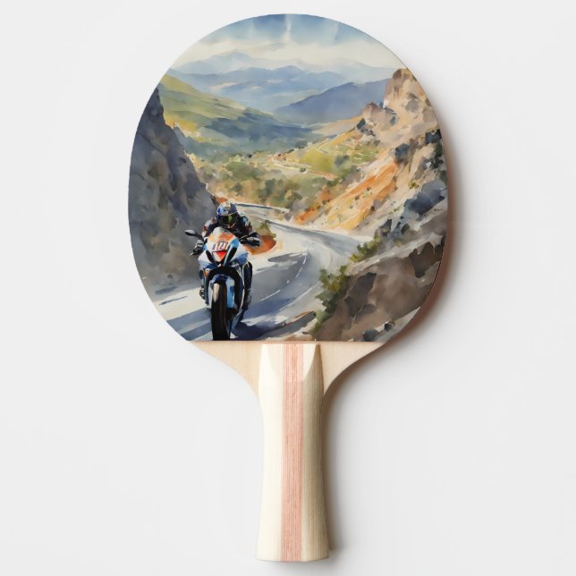 Raquete De Ping Pong Aventura de Alta Velocidade em Paisagem Montanha V (Frente)