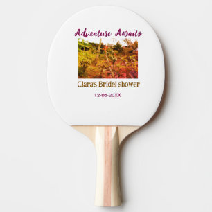 Raquete De Ping Pong aventura em campos de arroz espera nome do chá de