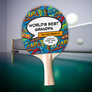 Raquete De Ping Pong Avô Vô Titio Divertido Moderno Legal