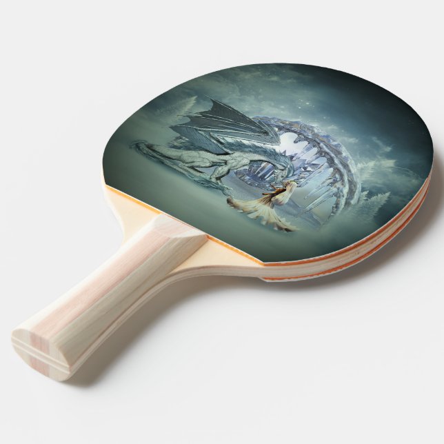 Raquete De Ping Pong Awesome ice dragon (Frente inclinada)