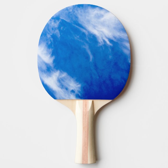 Raquete De Ping Pong Azul das Nuvens Sabedoras (Frente)