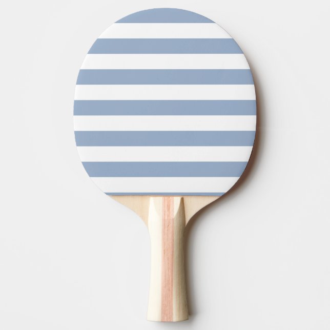 Raquete de Ping Pong Azul e Branco Listrada (Frente)