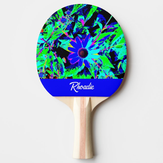 Raquete De Ping Pong Azul e preto (Frente)