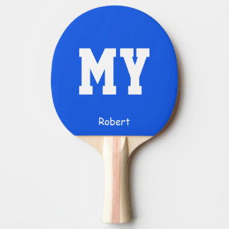 Raquete De Ping Pong Azul Meu Nome Personalizado