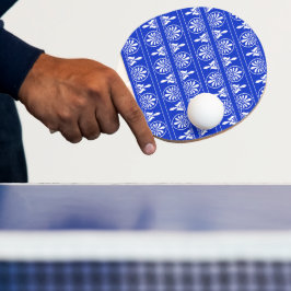 Raquete De Ping Pong Azul-padrão mediterrânico grego árabe