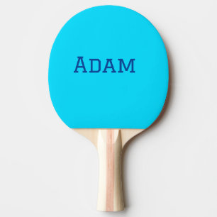 Raquete De Ping Pong Azul roxo adicionar nome texto de volta à mensagem