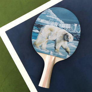 Raquete De Ping Pong Azul-Urso Polar Ártico