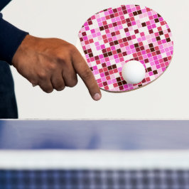 Raquete De Ping Pong Azulejos de Piscina, Azulejos Mosaico Rosa, Padrão