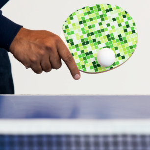 Raquete De Ping Pong Azulejos de Piscina, Azulejos Mosaico Verde, Padrã