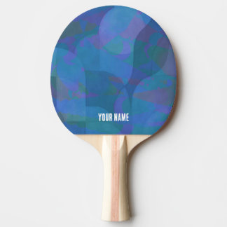 Raquete De Ping Pong Azure Tides - Geometria da Abstrato Oceânica