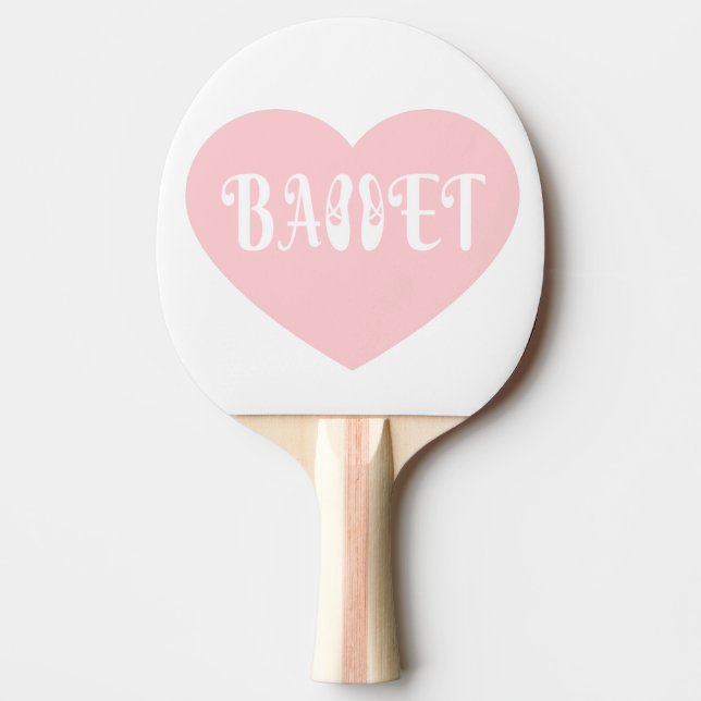 Raquete De Ping Pong Balé Love Dance Personalize Ctomizeus (Frente)