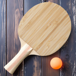 Raquete De Ping Pong Bambu Branco