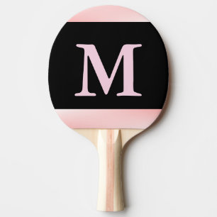 Raquete De Ping Pong Banda Negra Rosa Monograma
