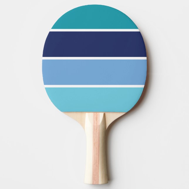 Raquete De Ping Pong Bandas Azuis (Frente)