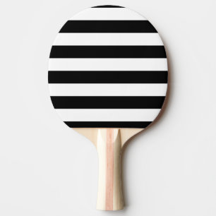 Raquete De Ping Pong Bandas brancas e pretas básicas