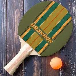 Raquete De Ping Pong Bandas de Conselho do Vintage Forest Marsh com Nom