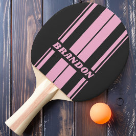 Raquete De Ping Pong Bandas de Conselho Duplas Noturnas Retro com Nome