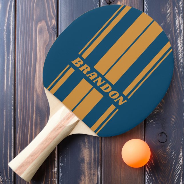 Raquete De Ping Pong Bandas de Conselho duplo Douradas retroativas com  (Criador carregado)