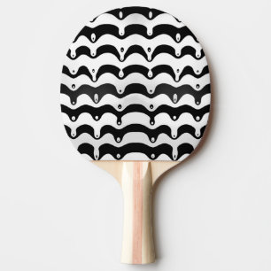Raquete De Ping Pong Bandas de Zebra Pretas e Brancas