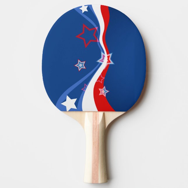Raquete De Ping Pong bandeira abstrato Americana (Frente)