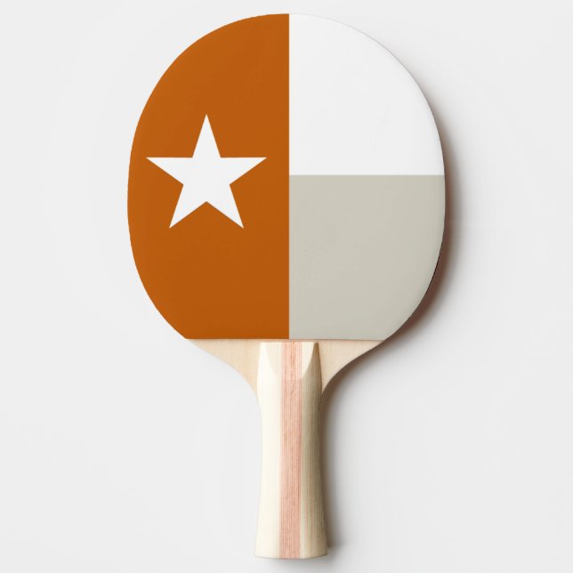Raquete De Ping Pong Bandeira alaranjada de Texas (Frente)