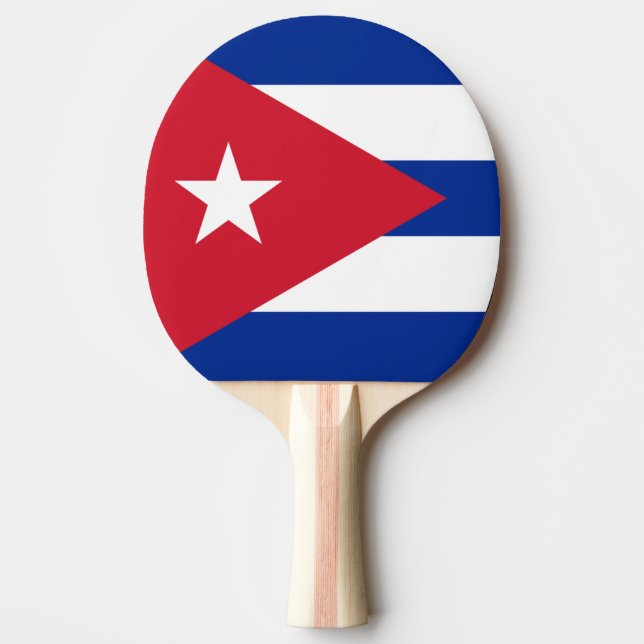 Raquete De Ping Pong Bandeira Cuba (Frente)